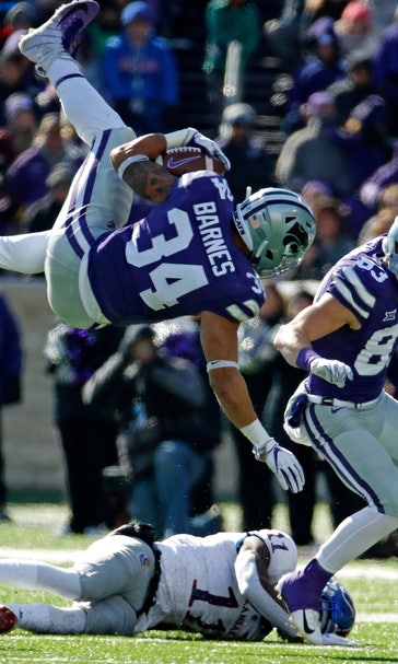 Barnes, Delton lift K-State to sloppy 21-17 win over Kansas